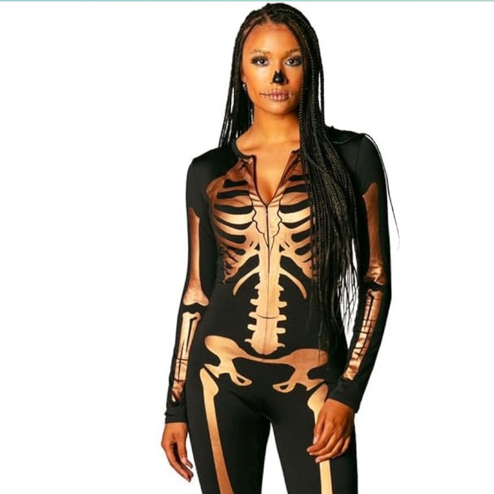 Tipsy Elves Form Fitting & Flattering Skeleton Bodysuits for Halloween
